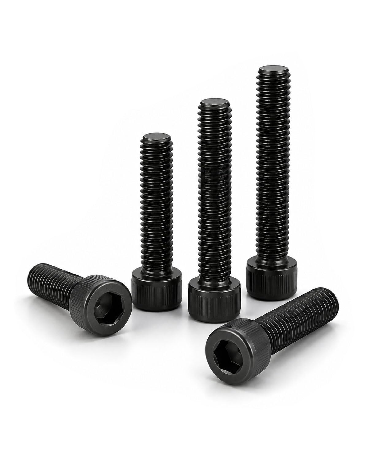 IMSCREWS M8-1.25 x 16mm Black 304 Stainless Steel Socket Head Cap Screws, Heavy Duty Rust Resistant Natural Black Hex Allen Bolts for Equipment and Machinery 5Pcs - image 6