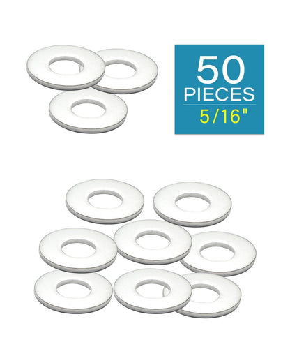 IMScrews 5/16" USS Large Flat Washers 304 Stainless Steel Washers (Pack of 50) - Durable, Rust-Resistant, Heavy Duty, Essential Hardware for Construction and DIY Projects - image 2