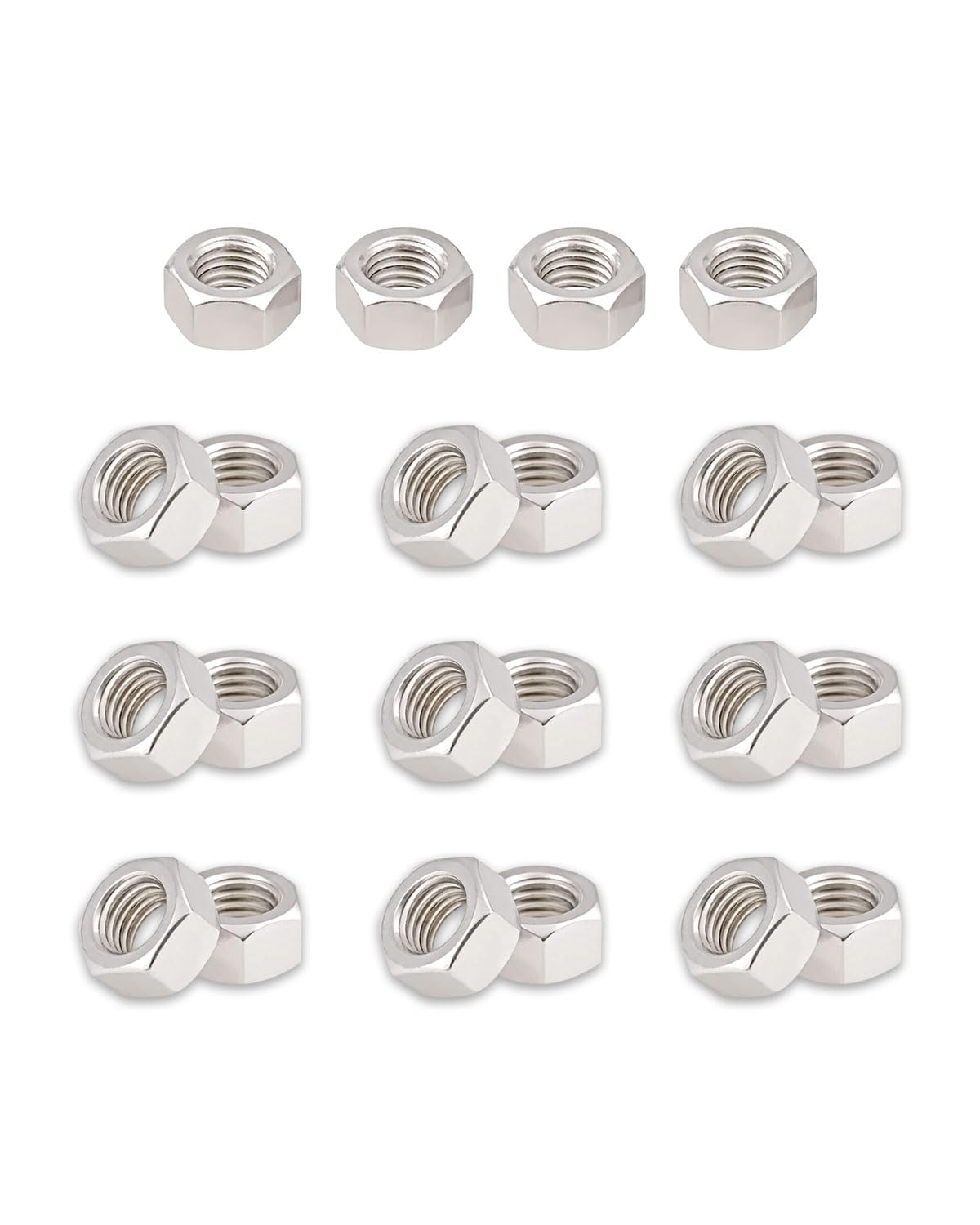 1/4-20 Hex Nuts - IMScrews 304 Stainless Steel Hardware Hex Nuts - Durable and Rust-Resistant Fasteners for Home Repairs and Professional Projects Pack of 50