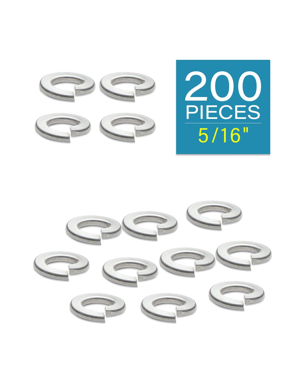 IMScrews 5/16" Spring Lock Washers - 304 Stainless Steel - Pack of 200 - Secure Fastening and Rust Resistance - image 2