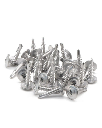 IMSCREWS #10 x 3/4 Inch Self Drilling Screws 410 Stainless Steel Truss Washer Head Sheet Metal Screws Tek Screws for Construction and Repair 100 Pack - image 4