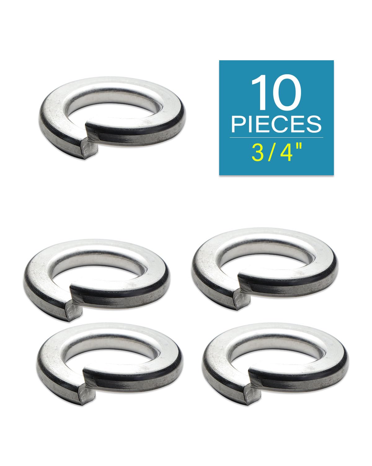 IMScrews 3/4" Spring Lock Washers - 304 Stainless Steel - Pack of 10 - Secure Fastening and Rust Resistance - image 2