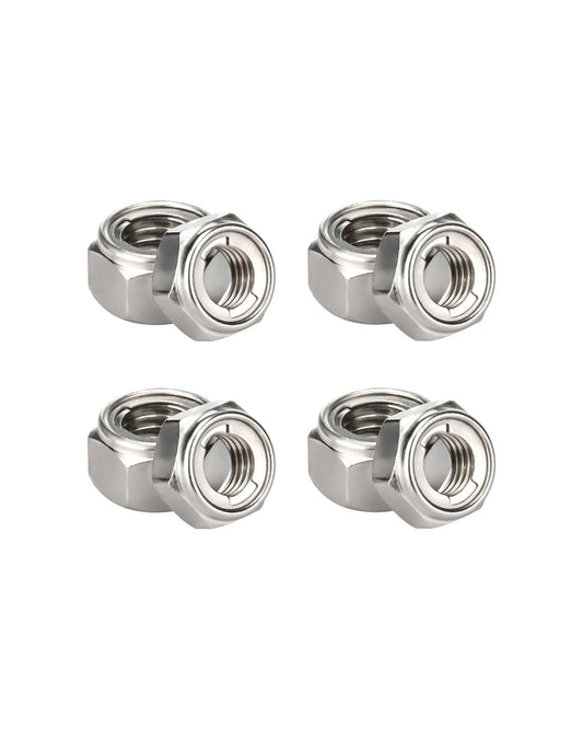 M8-1.25 Locknuts - IMScrews 304 Stainless Steel Locknuts - Durable Hardware for Home Repairs and Professional Projects Pack of 10