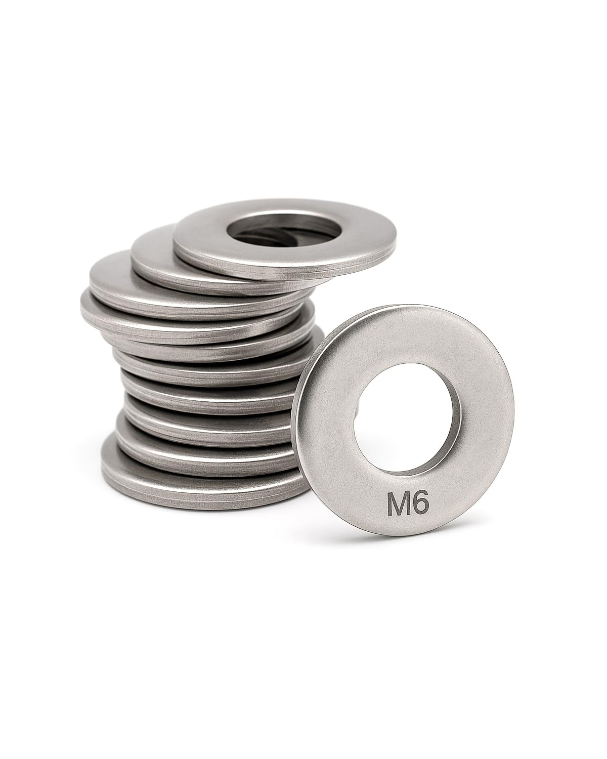 IMScrews M6 304 Stainless Steel Flat Washers for Bolts and Screws - Pack of 100 - Durable Hardware Essentials