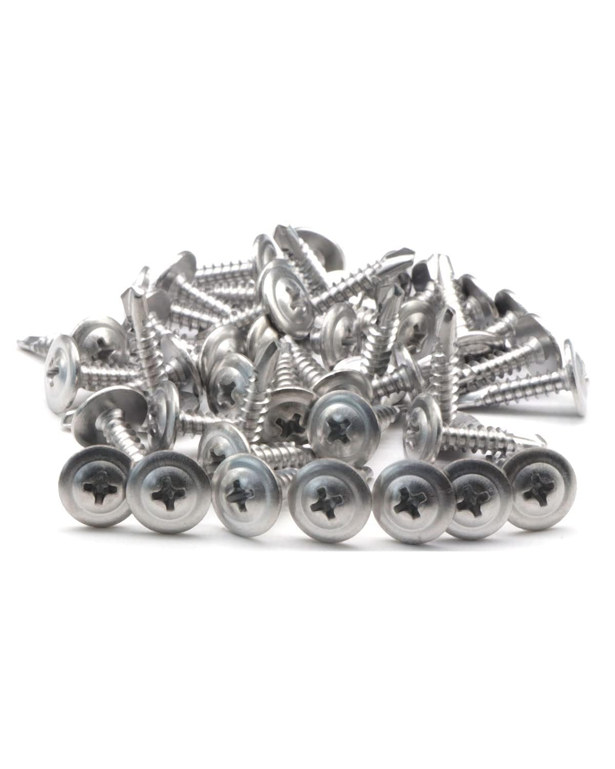 IMSCREWS #10 x 3/4 Inch Self Drilling Screws 410 Stainless Steel Truss Washer Head Sheet Metal Screws Tek Screws for Construction and Repair 100 Pack - image 5