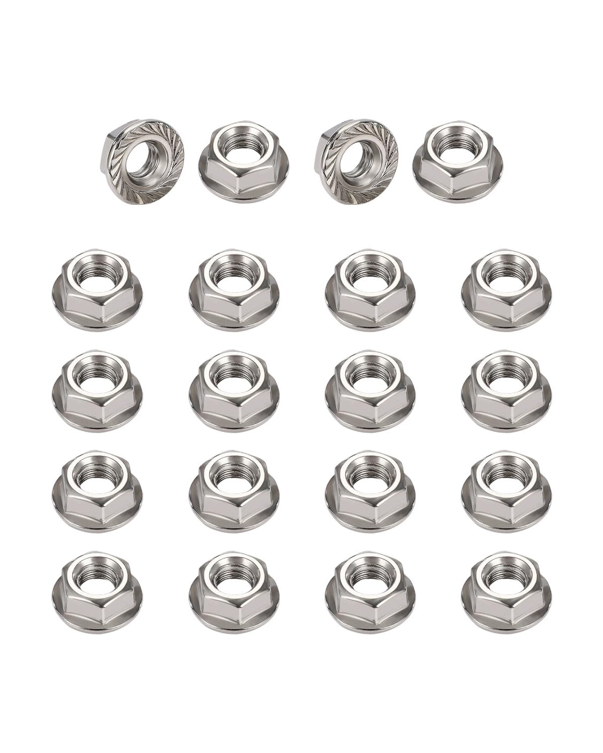1/4-20 Flange Nuts - IMScrews 304 Stainless Steel Flange Nuts - Resilient Fasteners for Home Maintenance and Professional Projects Pack of 25