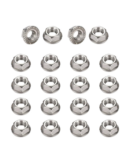 1/4-20 Flange Nuts - IMScrews 304 Stainless Steel Flange Nuts - Resilient Fasteners for Home Maintenance and Professional Projects Pack of 50