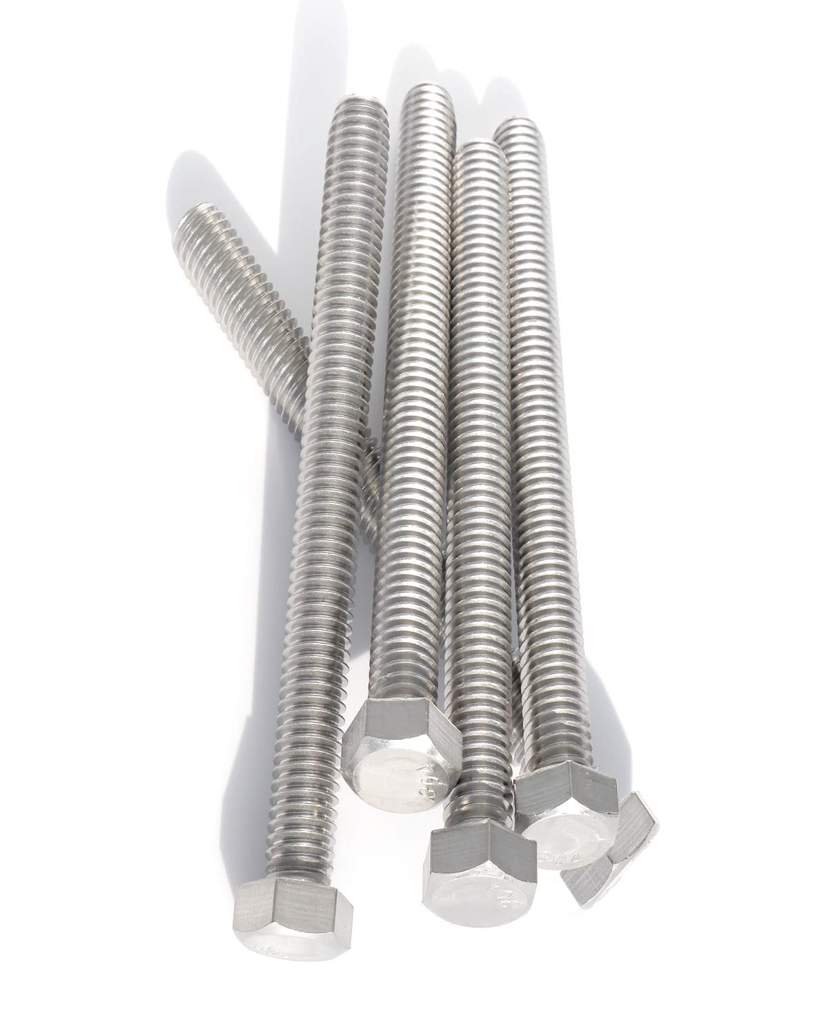 1/4"-20 x 4 Inch Long Hex Bolts, 18-8 (304) Stainless Steel Machine Screws, Pack of 10 by IMScrews - image 4