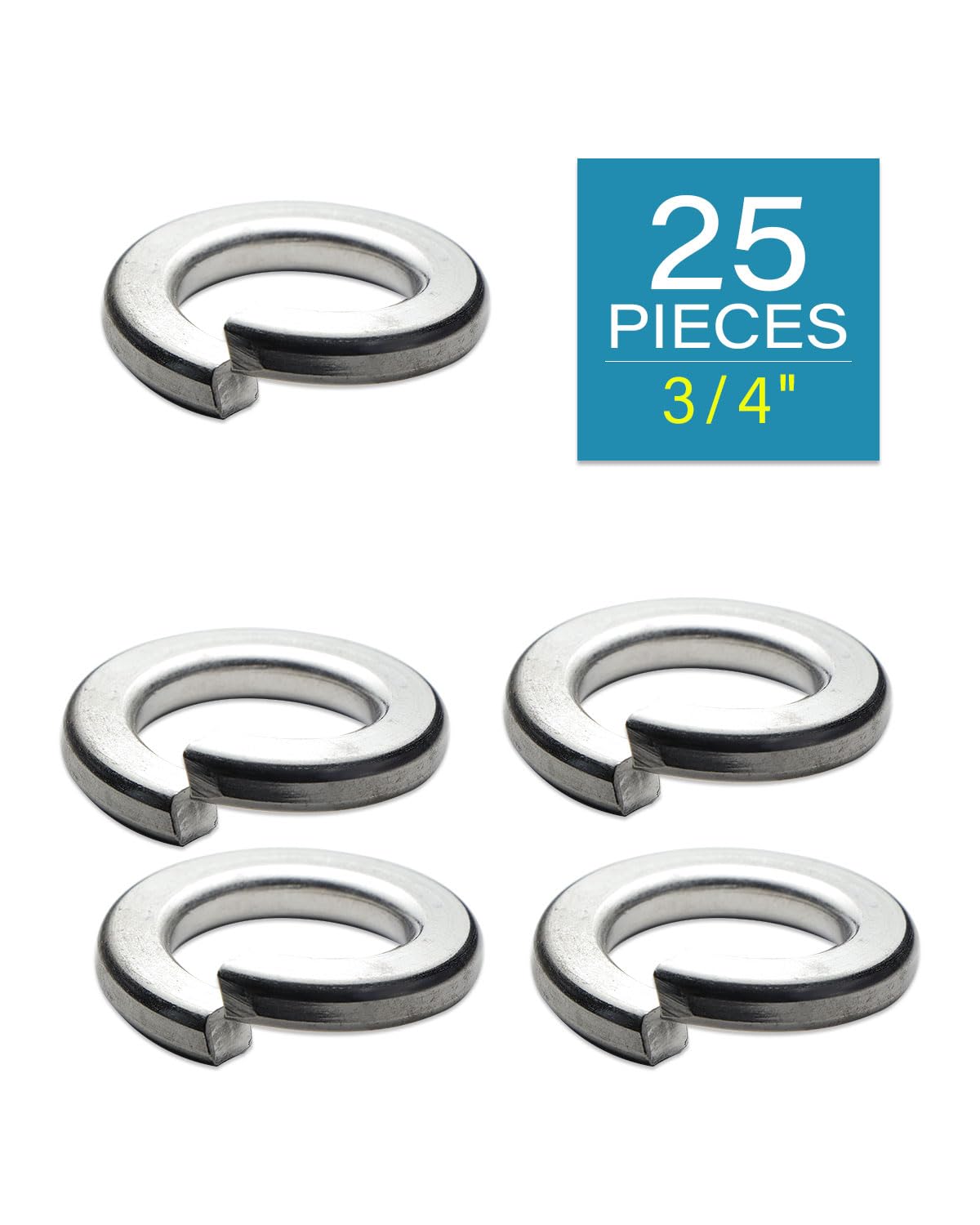 IMScrews 3/4" Spring Lock Washers - 304 Stainless Steel - Pack of 25 - Secure Fastening and Rust Resistance - image 2