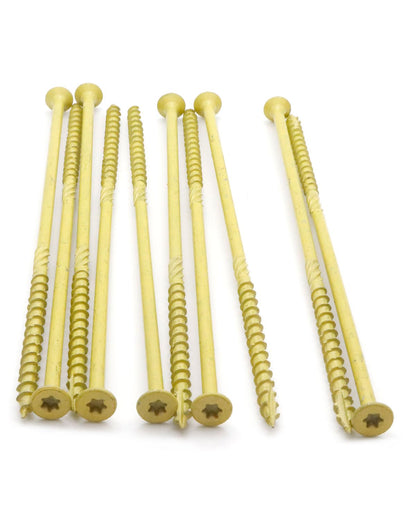 IMSCREWS #14 x 8 Inch Exterior Wood Screws, 1000Hr Salt Spray Rust Resistant Deck Screws, T30 Star Drive, Type 17 Point, Knurled Shank, Heavy Duty Timber Screws, 125 Pack (No Bit) - image 7