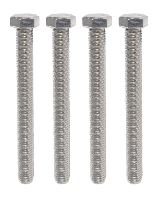 IMScrews Hex 1/4-20 x 5" Long Machine Screws, 304 Stainless Steel Bolts, Pack of 10