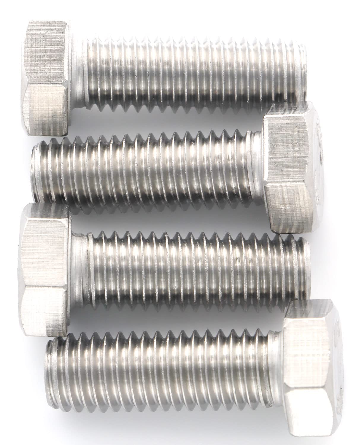 1/2"-13 x 1-1/2" Hex Bolts, 18-8 (304) Stainless Steel Machine Screws, Plain Finish, Plain Finish, Pack of 10 by IMScrews - image 5