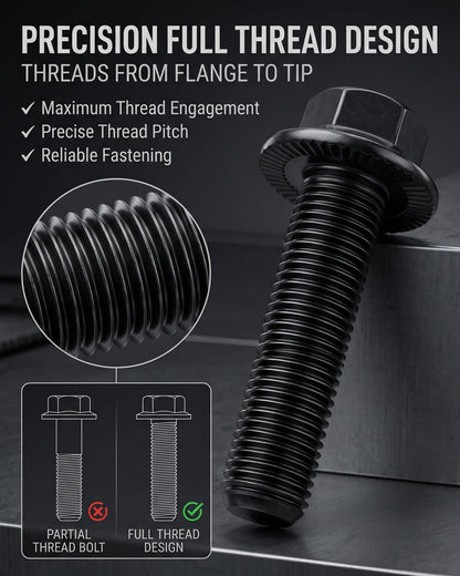 IMSCREWS Serrated Flange Bolts Grade 10.9 Metric Hex Screw [ M6-1.0 x 25mm ] [30 Pcs] - image 4