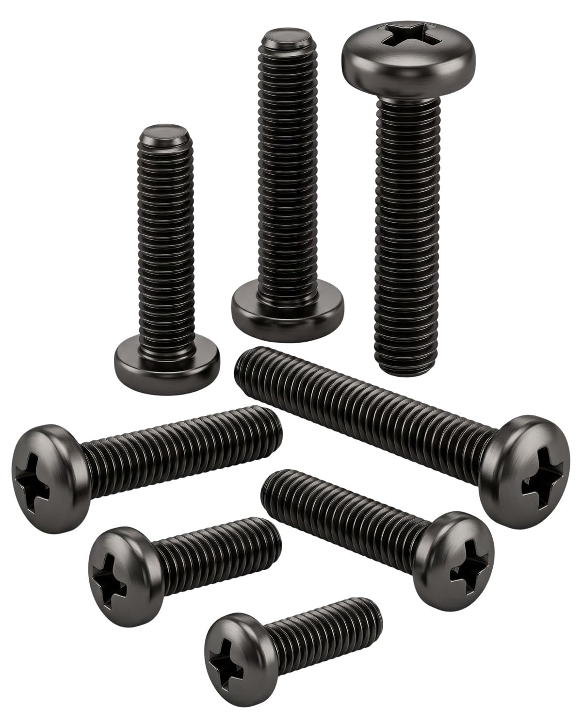 IMSCREWS M6-1.0 x 40mm 10 Pcs Black Phillips Pan Head Machine Bolts 304 Stainless Steel Metric Screws Fully Threaded for Automotive Furniture - image 8