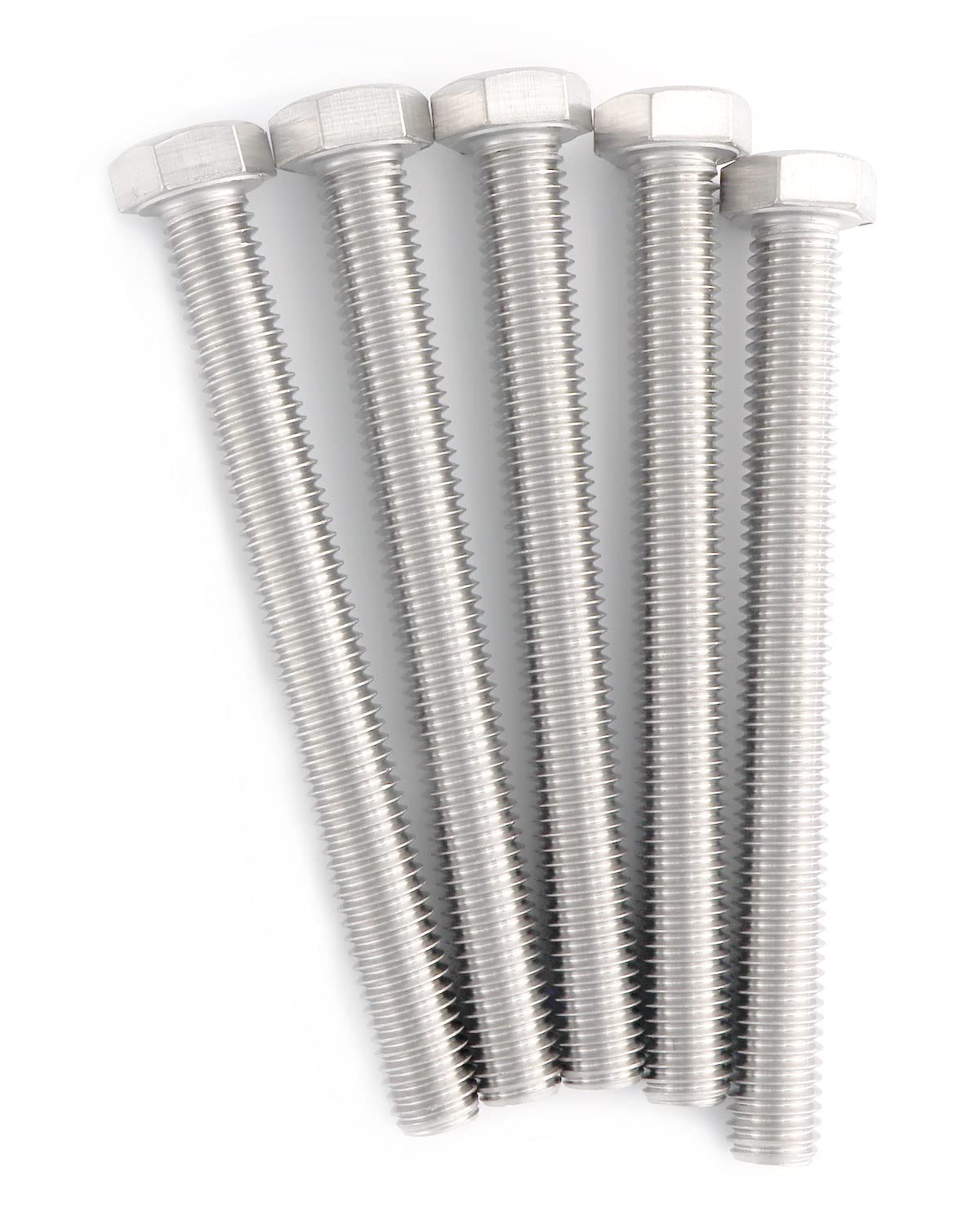 IMScrews Hex 1/2-13 x 5 Long Machine Screws, 304 Stainless Steel Bolts, Pack of 2 - image 5