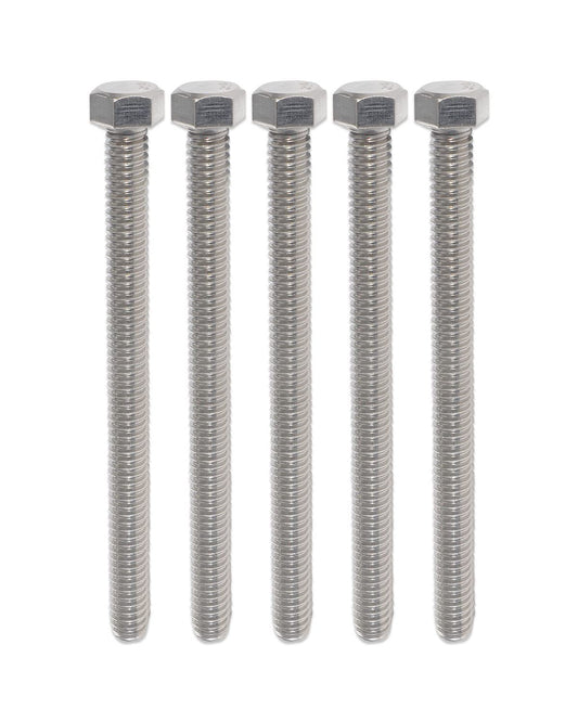 1/4"-20 x 4 Inch Long Hex Bolts, 18-8 (304) Stainless Steel Machine Screws, Pack of 10 by IMScrews