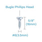 IMScrews 100 шт. #6x5/8" Шурупы для гипсокартона с плоской головкой Phillips с тонкой резьбой и острым концом Шуруп по дереву, углеродистая сталь 1022A, оцинкованный