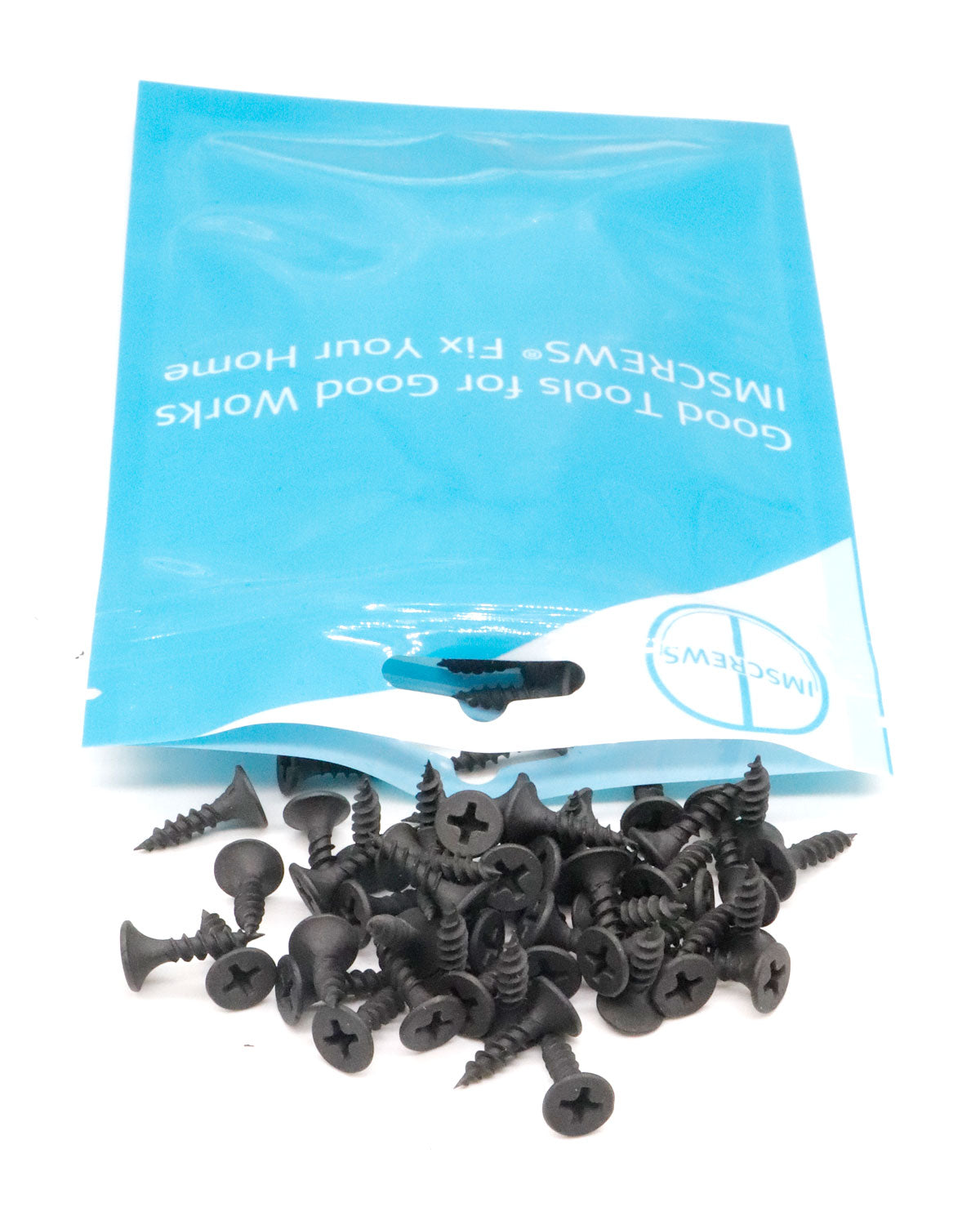 IMScrews 200pcs #6 x 5/8" Flat Head Phillips Drywall Screws Fine Thread Sharp Point Wood Screw, Carbon Steel 1022A, Black Phosphate