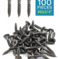IMScrews 100шт #6x3/4" Шурупы для гипсокартона с плоской головкой Phillips с тонкой резьбой и острым концом Шуруп по дереву, углеродистая сталь 1022A, серый фосфат