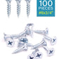 IMScrews 100шт #6 x 3/4" Шурупы для гипсокартона с плоской головкой и крестообразным шлицем Шуруп с тонкой резьбой и острым концом, углеродистая сталь 1022A, оцинкованный