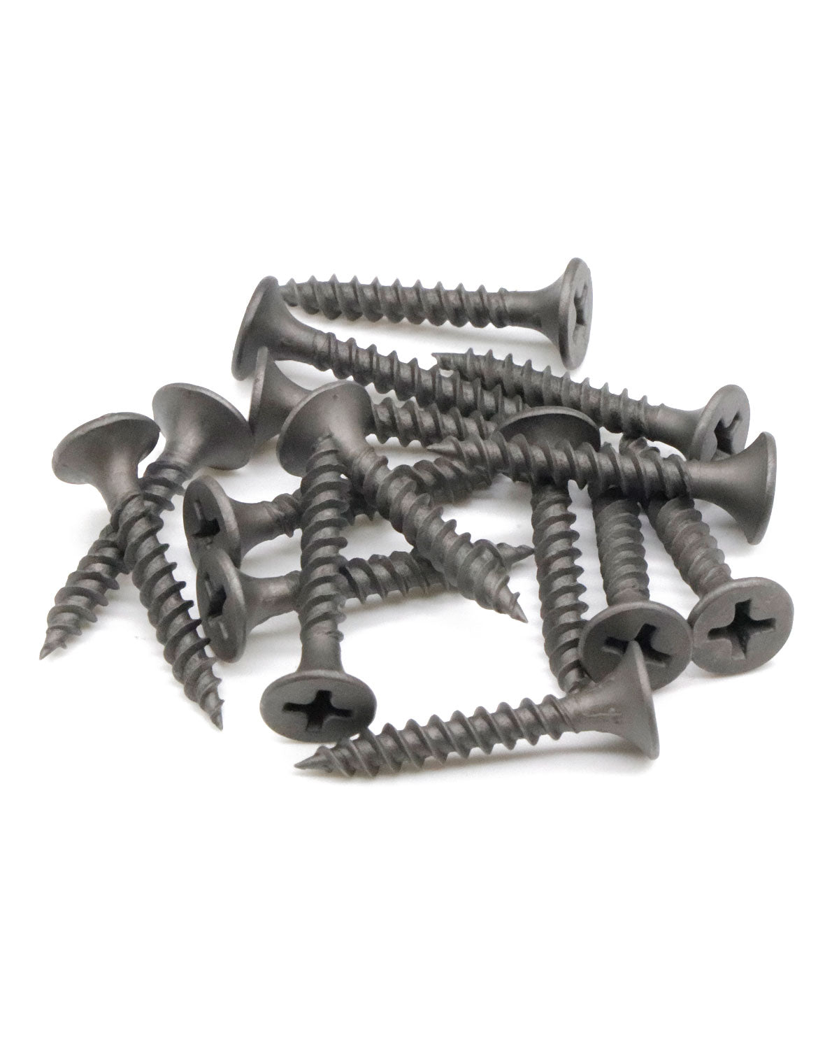 Flat Head Wood Screws, 100pcs #6 x 1 Inch Phillips Drywall Screws with Fine Thread, Self Tapping Screws for Metal, Sheet Rock, Timber, Outdoor Indoor Use, Carbon Steel Gray Phosphate by IMSCREWS