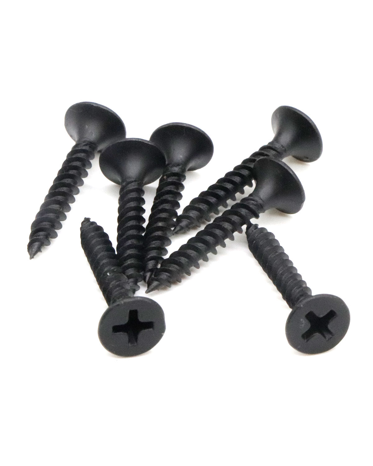IMSCREWS Black Wood Screws, 200pcs #6 x 1" Flat Head Phillips Drywall Screws with Fine Thread, Self-Tapping Screws for Metal, Sheet Rock, Timber, Outdoor Indoor Use