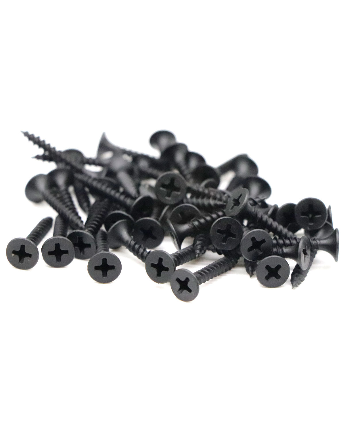 IMSCREWS Black Wood Screws, 200pcs #6 x 1" Flat Head Phillips Drywall Screws with Fine Thread, Self-Tapping Screws for Metal, Sheet Rock, Timber, Outdoor Indoor Use