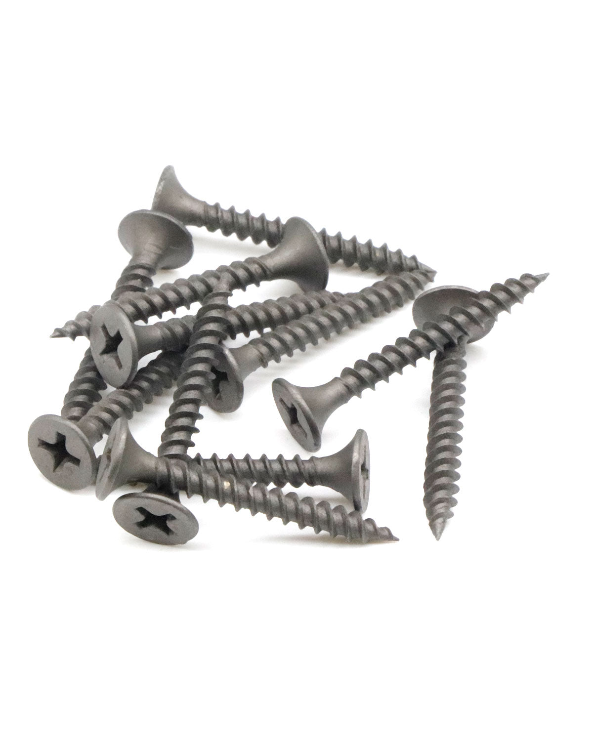 IMScrews 100pcs #6 x 1-1/8" Flat Head Phillips Drywall Screws Fine Thread Sharp Point Wood Screw, Carbon Steel 1022A, Gray Phosphate