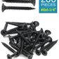 200PCS #6 x 1-1/4 Inch Black Drywall Screws, Flat Head Phillips Wood Screws, Sheetrock Screws with Fine Thread Phosphate, Self Tapping Screws for Metal, Drywall, Wooden, Outdoor and Indoor by IMSCREWS