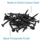 200PCS #6 x 1-1/4 Inch Black Drywall Screws, Flat Head Phillips Wood Screws, Sheetrock Screws with Fine Thread Phosphate, Self Tapping Screws for Metal, Drywall, Wooden, Outdoor and Indoor by IMSCREWS