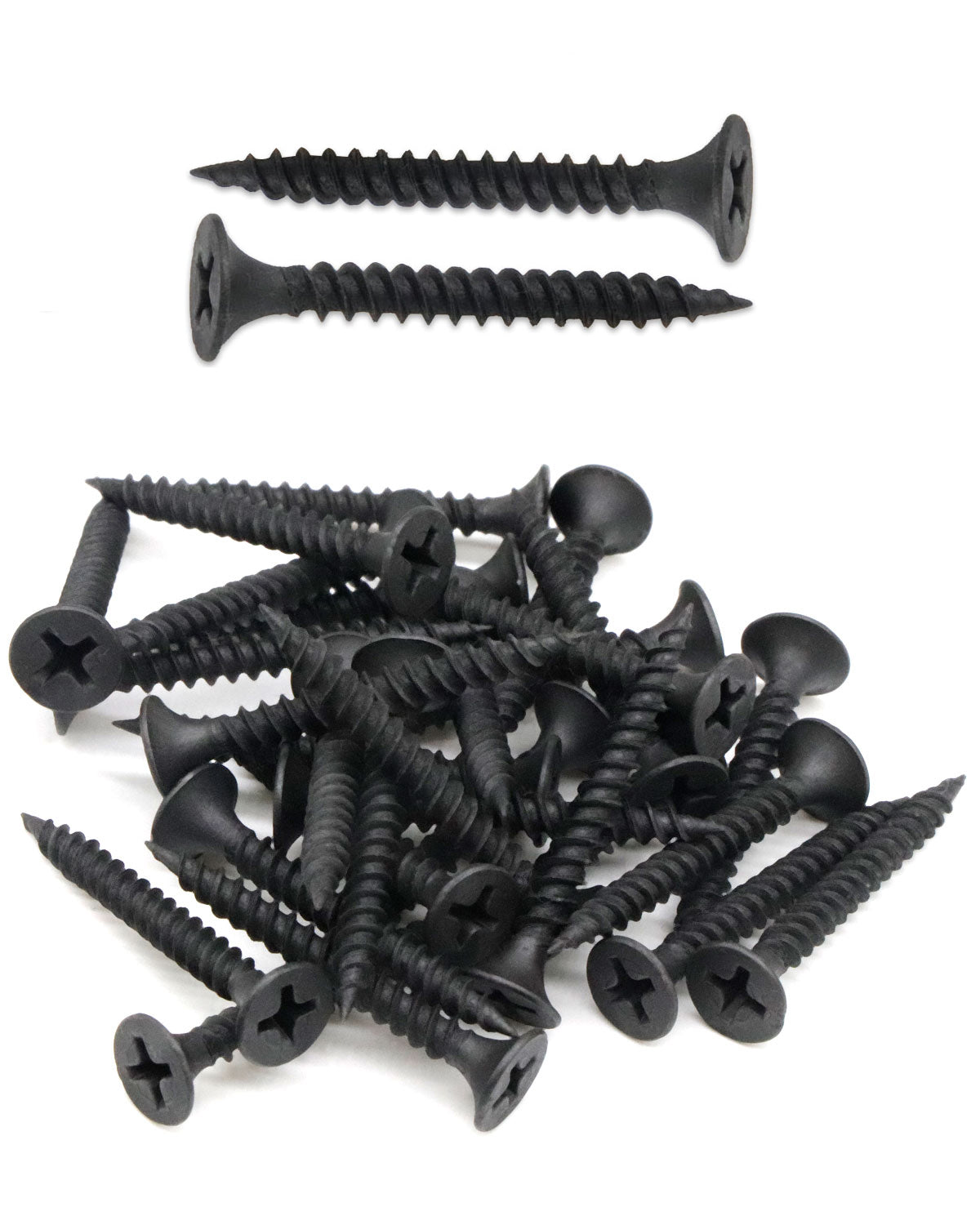 IMSCREWS Black #6 x 1-1/4 Inch Drywall Screws, Flat Head Phillips Wood Screws 100pcs, Sheetrock Screws with Fine Thread Phosphate, Self Tapping Screws for Metal, Drywall, Wooden, Outdoor and Indoor