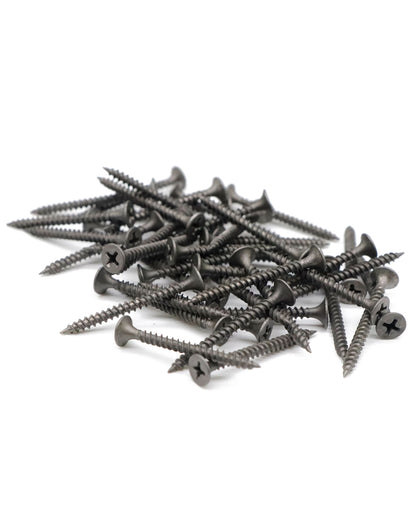Drywall Screws, 6 x 1-3/8 Inch Phillips Flat Head Wood Screws with Fine Thread Grey Phosphate 200pcs, Self-Tapping Carbon Steel Interior Screws for Timber MDF Sheetrock by IMSCREWS