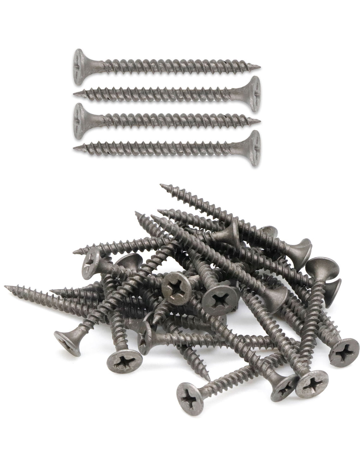 IMScrews 100pcs #6 x 1-3/8" Flat Head Phillips Drywall Screws Fine Thread Sharp Point Wood Screw, Carbon Steel 1022A, Gray Phosphate