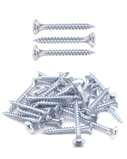 IMScrews 200шт #6 x 1-3/8" Шурупы для гипсокартона с плоской головкой Phillips с тонкой резьбой и острым концом Шуруп по дереву, углеродистая сталь 1022A, оцинкованный