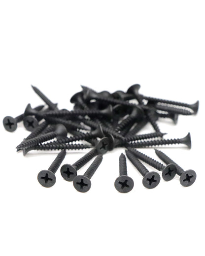 IMScrews 200шт #6 x 1-3/8" Шурупы для гипсокартона с плоской головкой и крестообразным шлицем Шуруп с тонкой резьбой и острым концом, углеродистая сталь 1022A, черный фосфат