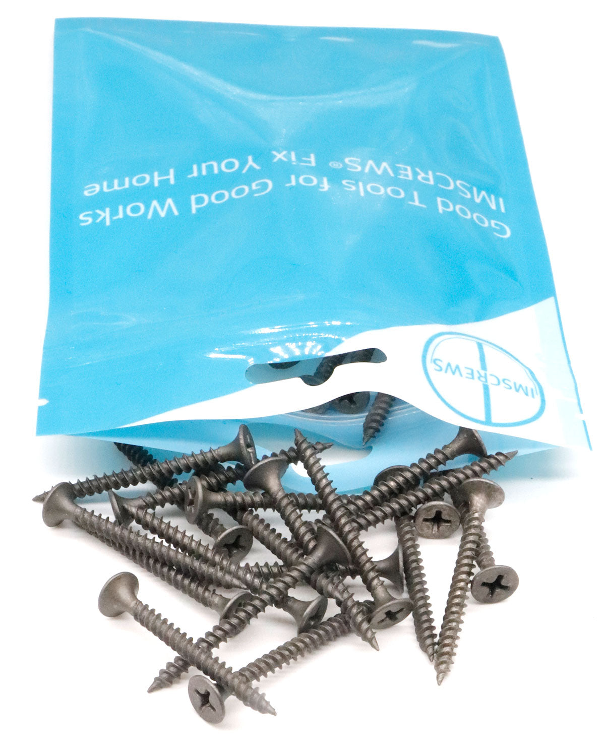 Drywall Screws, 200PCS #6 x 1-1/2" Flat Head Phillips Wood Screws, Sheetrock Screws with Fine Thread Gray Phosphate, Self Tapping Screws for Metal, Drywall, Wooden, Outdoor and Indoor by IMSCREWS