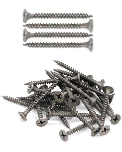 IMScrews 100pcs #6 x 2" Flat Head Phillips Drywall Screws Fine Thread Sharp Point Wood Screw, Carbon Steel 1022A, Gray Phosphate