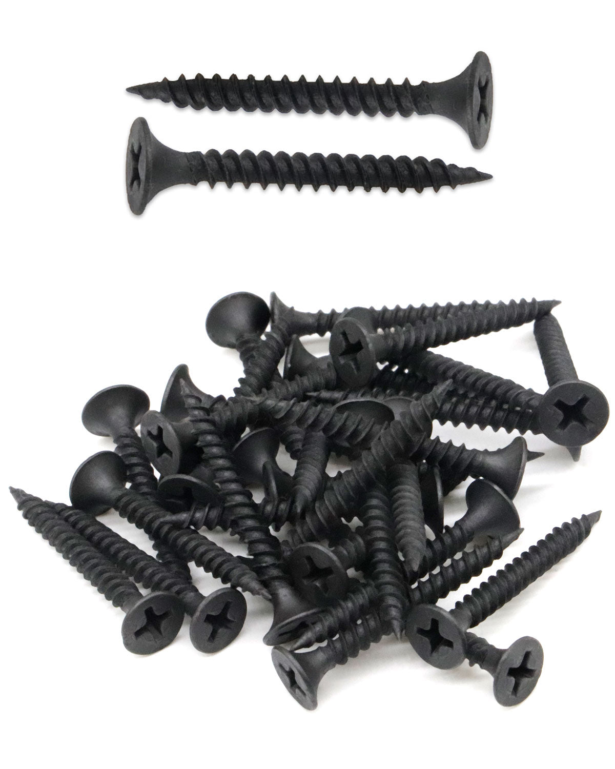 IMSCREWS Drywall Screws, 7 x 1-3/8 Inch Phillips Flat Wood Screws 200pcs, Fine Thread Black Phosphate, Self-Tapping Carbon Steel Interior Screws for Timber MDF Sheetrock