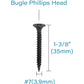 IMSCREWS Drywall Screws, 7 x 1-3/8 Inch Phillips Flat Wood Screws 200pcs, Fine Thread Black Phosphate, Self-Tapping Carbon Steel Interior Screws for Timber MDF Sheetrock
