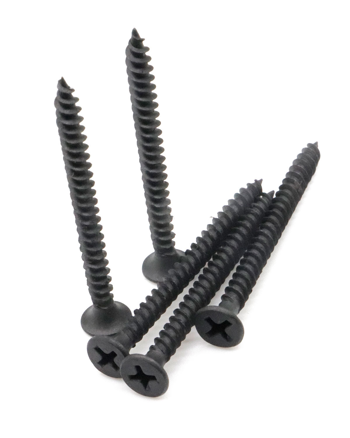 IMScrews 100pcs #7 x 1-3/4" Flat Head Phillips Drywall Screws Fine Thread Sharp Point Wood Screw, Carbon Steel 1022A, Black Phosphate