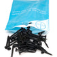 IMScrews 50шт #8x1-1/2" Шурупы для гипсокартона с плоской головкой Phillips с тонкой резьбой и острым концом Ассортимент шурупов по дереву, углеродистая сталь 1022A, черный фосфат