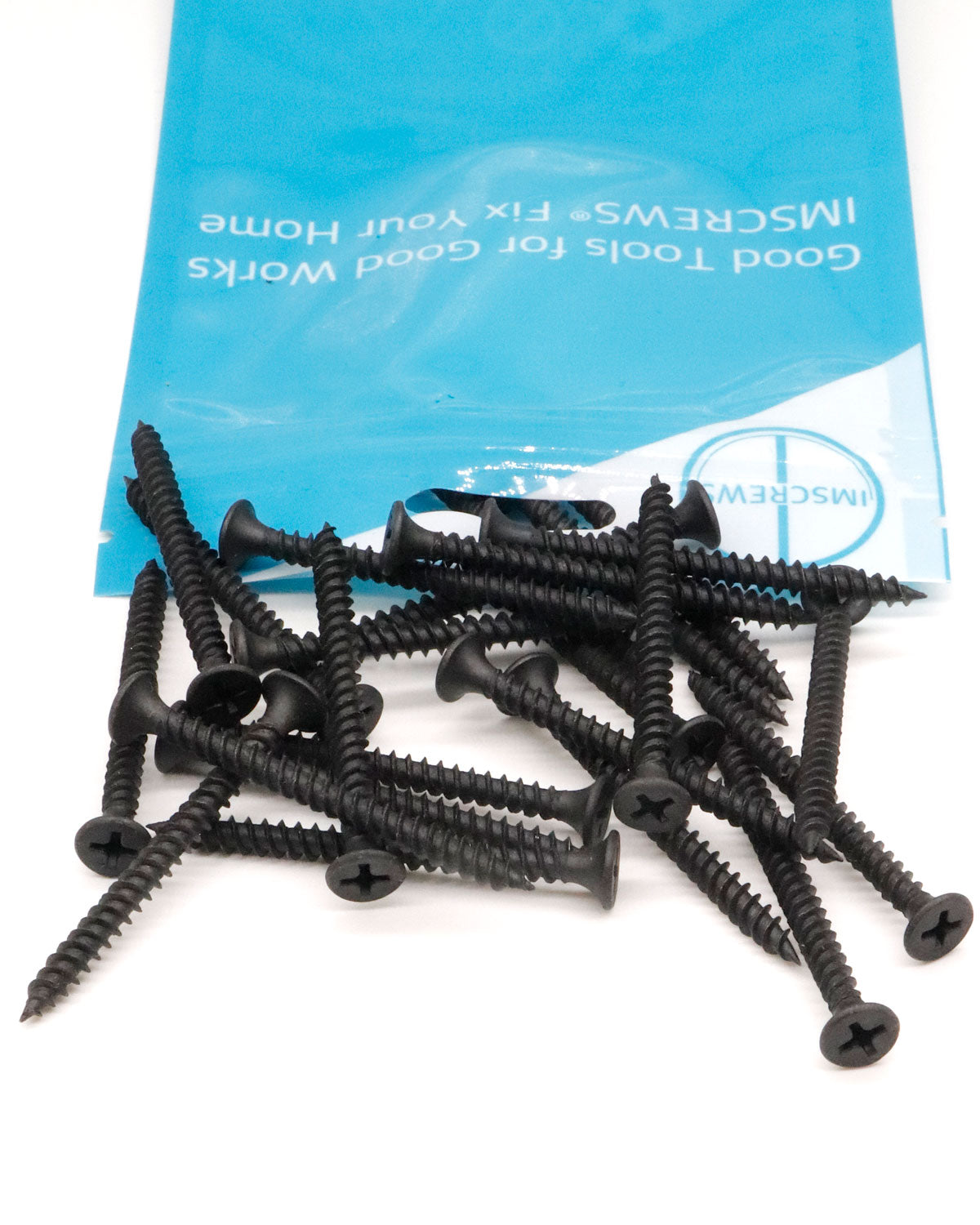 IMScrews 50pcs #8x2" Flat Head Phillips Drywall Screws Fine Thread Sharp Point Wood Screw Assortment Kit, Carbon Steel 1022A, Black Phosphate