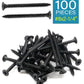 IMScrews 100pcs #8x2-1/4" Flat Head Phillips Drywall Screws Fine Thread Sharp Point Wood Screw Assortment Kit, Carbon Steel 1022A, Black Phosphate