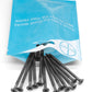 IMScrews 50шт #8x2-3/8" Шурупы для гипсокартона с плоской головкой и крестообразным шлицем. Набор шурупов для дерева с тонкой резьбой и острым концом, углеродистая сталь 1022A, черный фосфат.