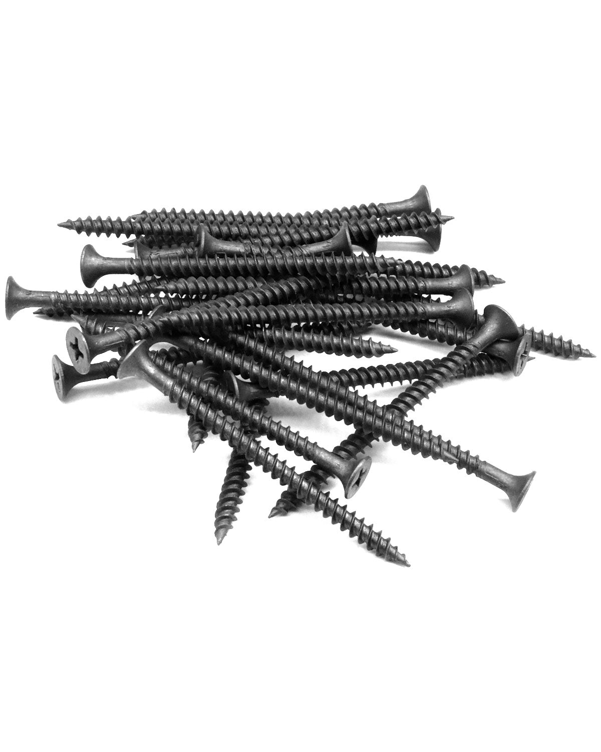 IMScrews 100шт #8x2-3/8" Шурупы для гипсокартона с плоской головкой и крестообразным шлицем. Набор шурупов для дерева с тонкой резьбой и острым концом, углеродистая сталь 1022A, черный фосфат.
