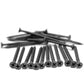 IMScrews 100шт #8x2-3/8" Шурупы для гипсокартона с плоской головкой и крестообразным шлицем. Набор шурупов для дерева с тонкой резьбой и острым концом, углеродистая сталь 1022A, черный фосфат.