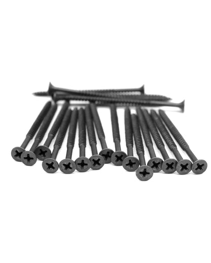IMScrews 50шт #8x2-3/4" Шурупы для гипсокартона с плоской головкой и крестообразным шлицем. Набор шурупов для дерева с тонкой резьбой и острым концом, углеродистая сталь 1022A, черный фосфат.