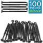 IMScrews 100pcs #8x2-3/4" Flat Head Phillips Drywall Screws Fine Thread Sharp Point Wood Screw Assortment Kit, Carbon Steel 1022A, Black Phosphate