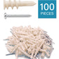 IMScrews 100pcs Plastic Self Drilling Drywall Anchors with Screws Assortment Kit, Wall Anchors Kit with 50pcs Screws/50pcs Drywall Anchors