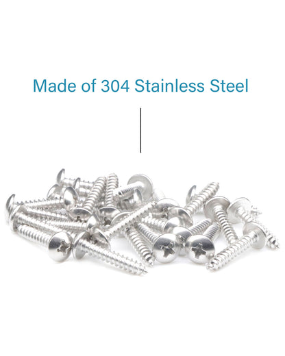 IMScrews 100 Qty #6 x 3/4"(20mm) Truss 304 Stainless Phillips Head Wood Screws